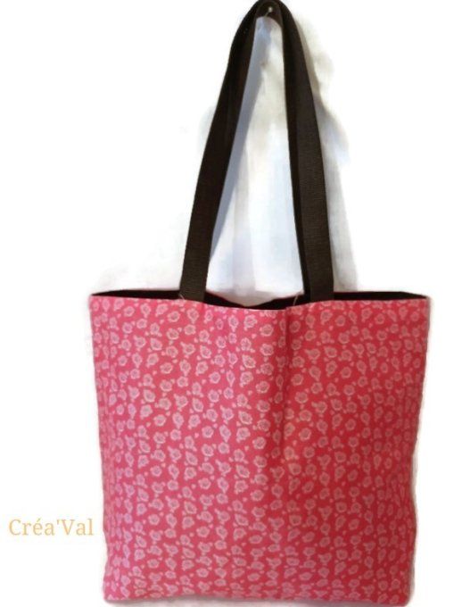 Sac Cabas et sa pochette Rose - CAB/15