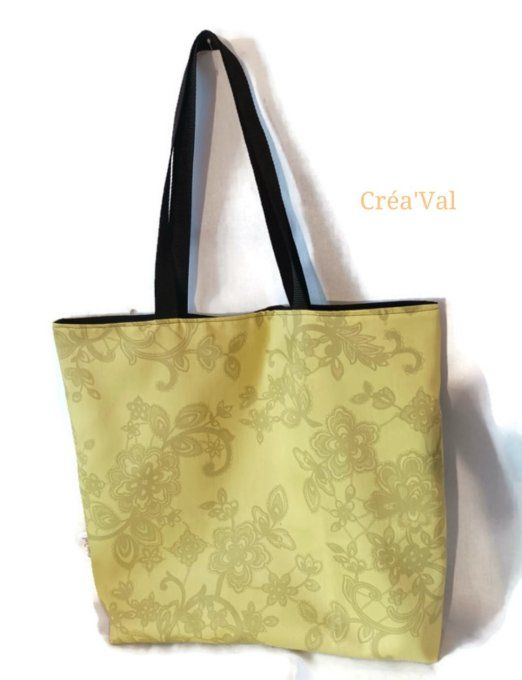 Sac cabas de plage grand format vert anis - SP/01