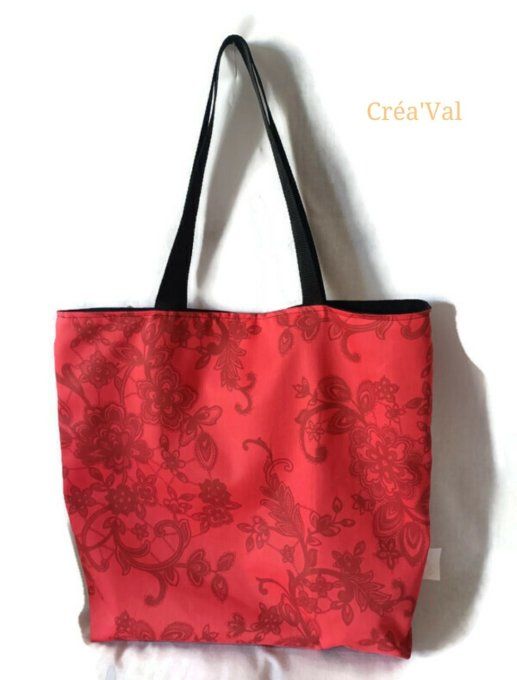 Sac cabas de plage grand format rouge - SP/03